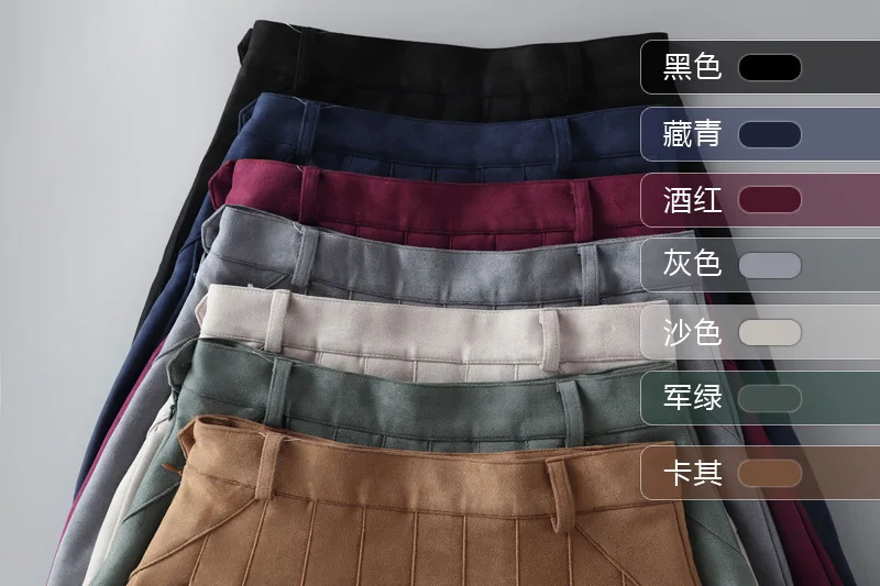 

Hot Selling 2019 Spring And Summer New Style College Style Suede Suede Lining Pleated Skirt Skirt Women's Short Culottes
