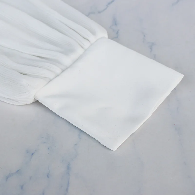 Фонарь с длинным рукавом нишевый дизайн белая модная новая приталенная плиссированная рубашка женская одежда