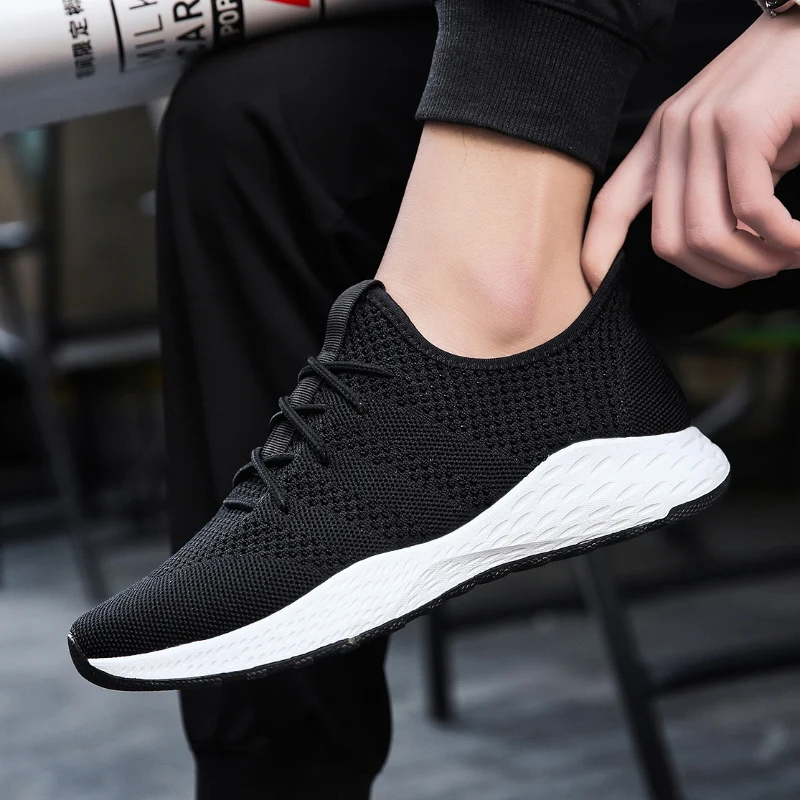 Мужские кроссовки, дышащие, Flyknit, спортивная обувь для бега, повседневная, уличная, модная, сетка, Треккинговая обувь, тренировочная обувь, дропшиппинг, AODLEE
