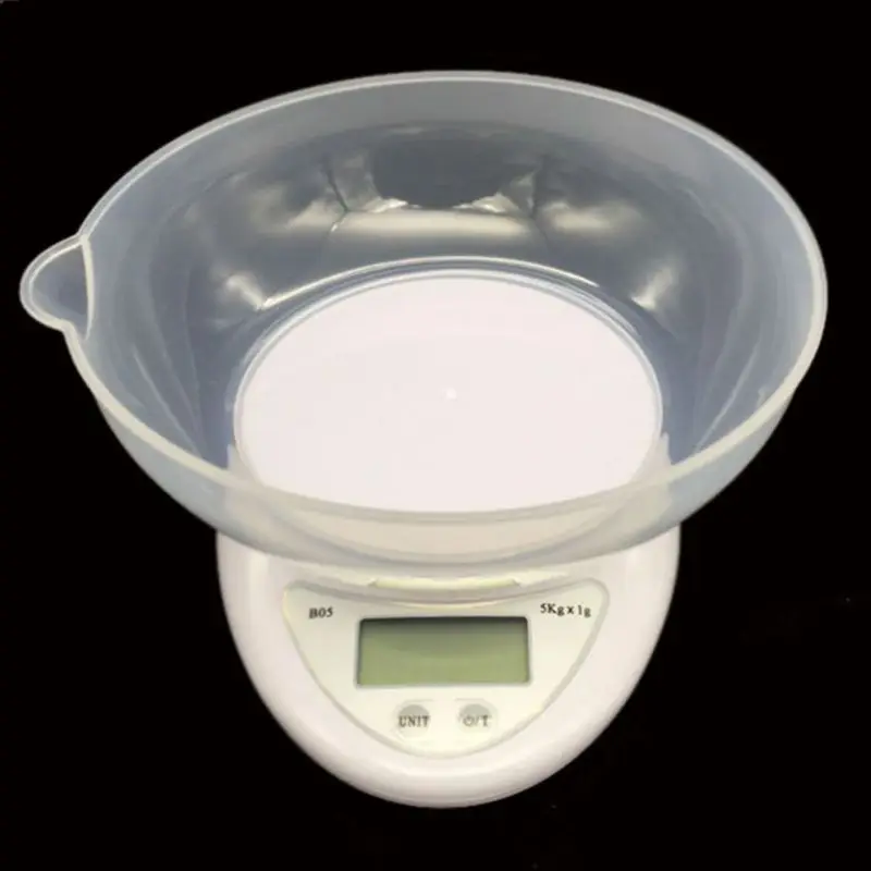 

High Accuracy Sensor Digital Kitchen Scale Removable Transparent Bowl LCD Display Household Peeling Weighing Kitchen