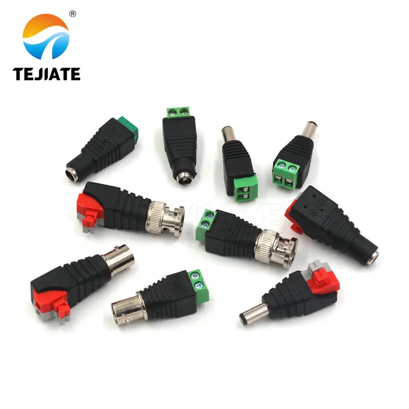 5PCS BNC Type Adapter Monitoring Camera Power Plug DC Video Connector Welding-free Male/Female Press Socket | Обустройство дома