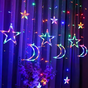 

LED Lamp String Fairy String Light Moon Star Lamp String Super Bright Romantic Durable 3.5M 8 Modes Party Decoration Festival