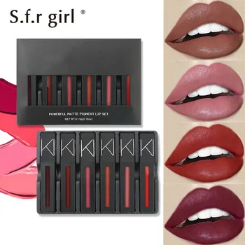 

6PCS Matte Liquid Lipstick Set Long Lasting Lip Stick Make Up Waterproof Velvet Batom Nude Sexy Lip Gloss Cosmetics Kit