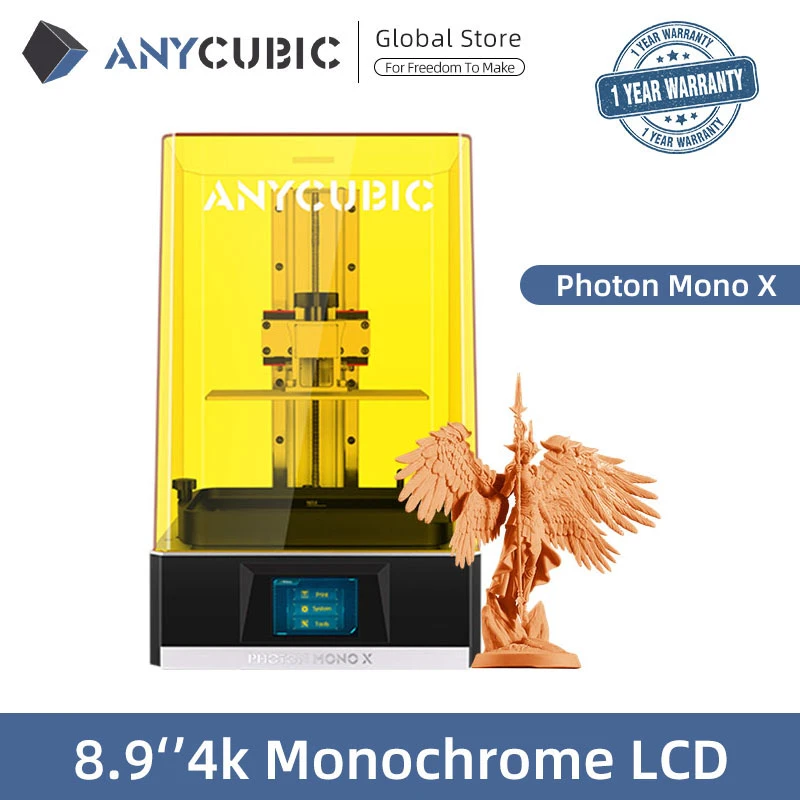 3d Printer ANYCUBIC Photon Mono X 4K 8.9 Inch LCD UV Resin Printers 192*120*250mm High Speed 3D Printing APP Remote Control 3d laser printer