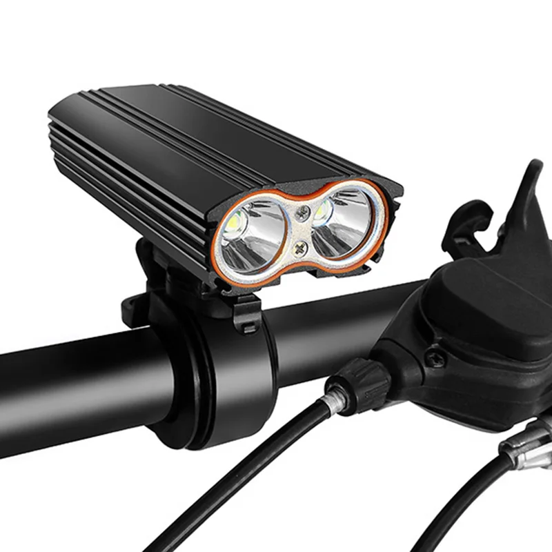 

Built-in Battery Usb Rechargeable Bicycle Light Front Bike Light Flashlight Dual LED Headlight Accessories