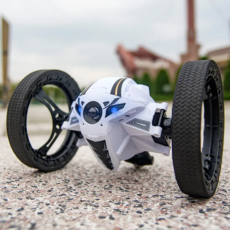 Новый стиль 2 4G Радиоуправляемый трюковый прыгающий автомобиль двухколесные