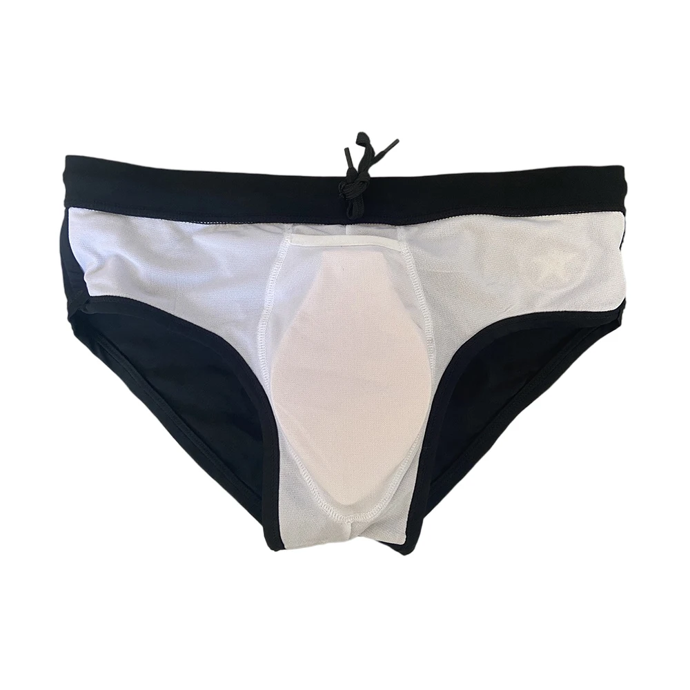 Sexy Low Waist Mens Swim Briefs Side Split Summer Quick Dry
