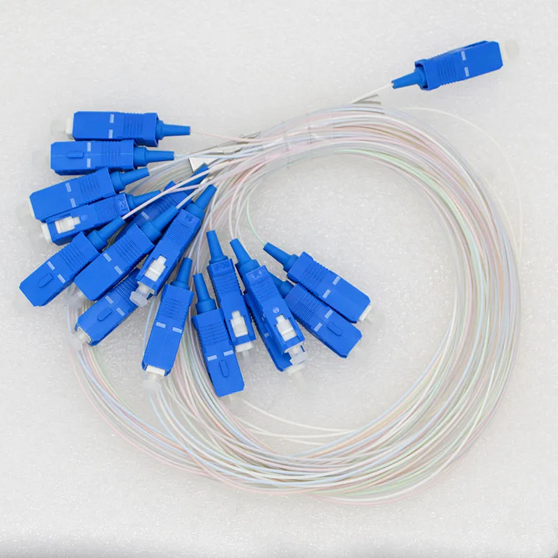 10pcs New PLC SC/UPC 1:16 Mini Optical Fiber Splitter Single Mode Differential Splitter Free Shipping Special Wholesale