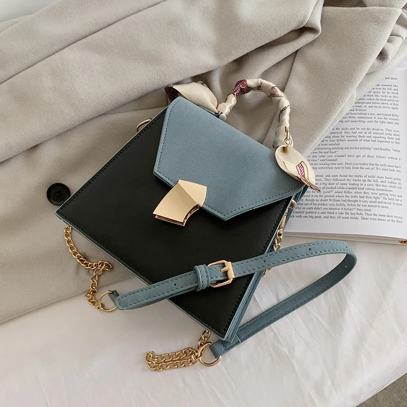 

Designer handbags 2020 new fashion female bag handbag high quality leather chain scarf small square bag all-match messenger shou