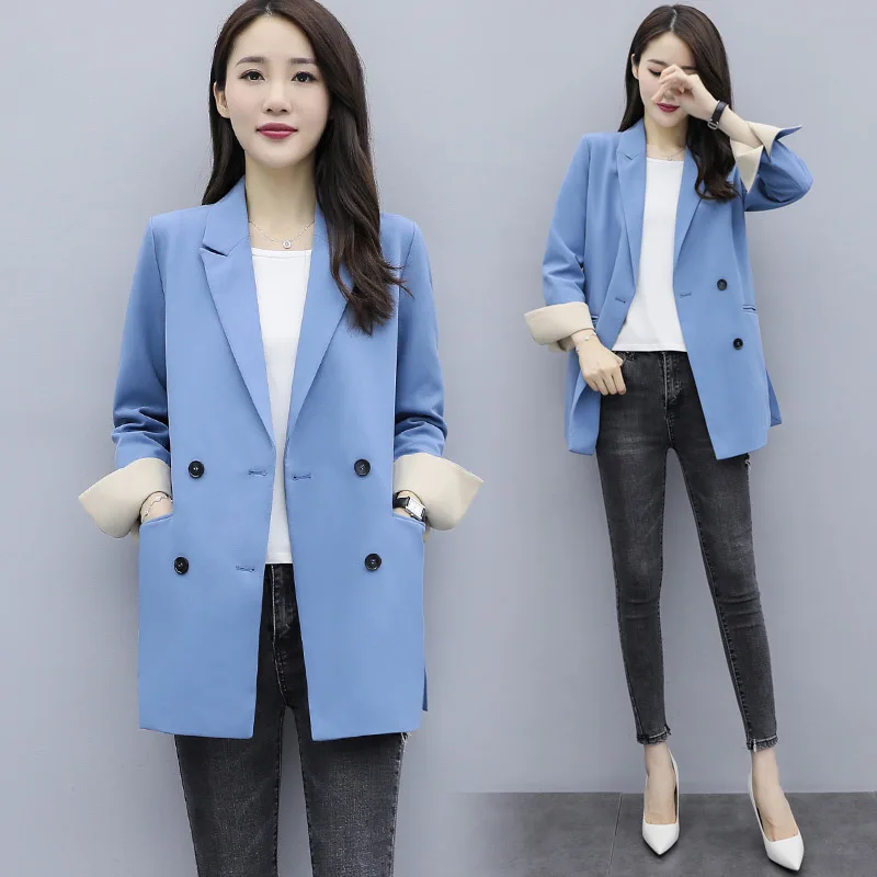 

Suit Jacket Women's Spring And Autumn 2019 New Style Korean-style Loose Tops Casual Fashion Career Ol Elegant Versatile Suit