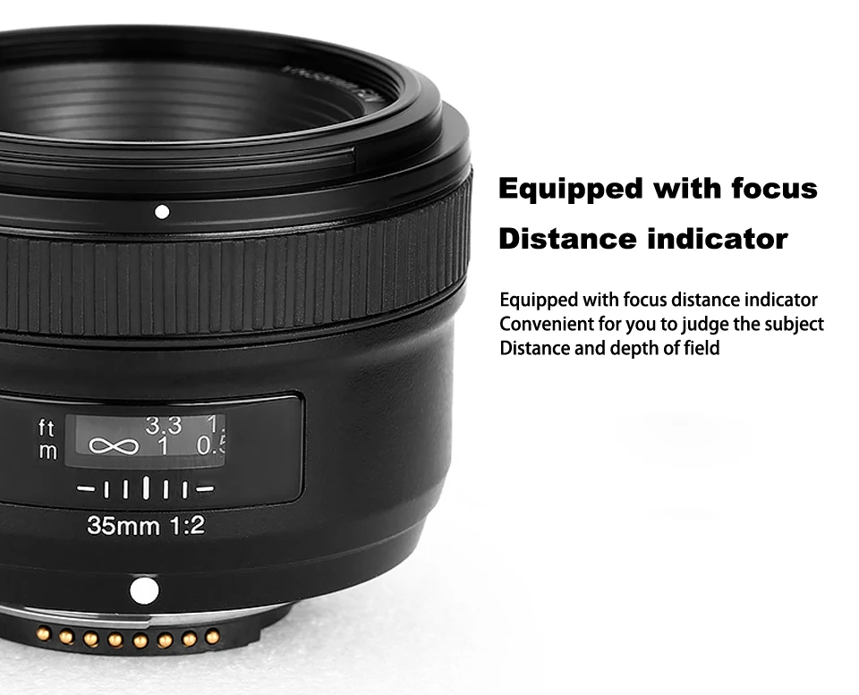 Объектив Yongnuo 35 мм YN35mm F2.0 широкоугольный фиксированный/основной Автофокус Объектив для Canon 600d 60d 5DII 5D 500D 400D 650D 600D 450D