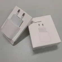 Original 20W USB-C Power Adapter For Apple Charger EU Plug Fast Charger Adapter for iPhone 12 pro max mini 8 plus X XS 11 XR