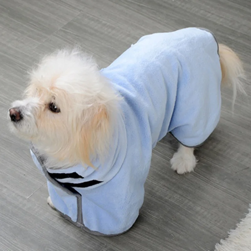 COMFPET Dog Bathrobe for After Bath, Dog Towel for Pet Shower & Bath,  Hooded Robe for Cats and Dogs of All Breeds, Absorbent Towel, Small(Blue) -  Yahoo Shopping