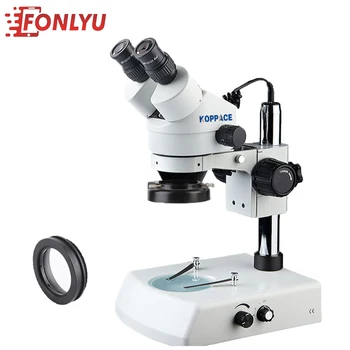

KOPPACE 7X-45X Binocular Stereo Microscope,WF10X/20 Eyepieces,Mobile Phone Repair Microscope,Upper and Lower LED Light Source