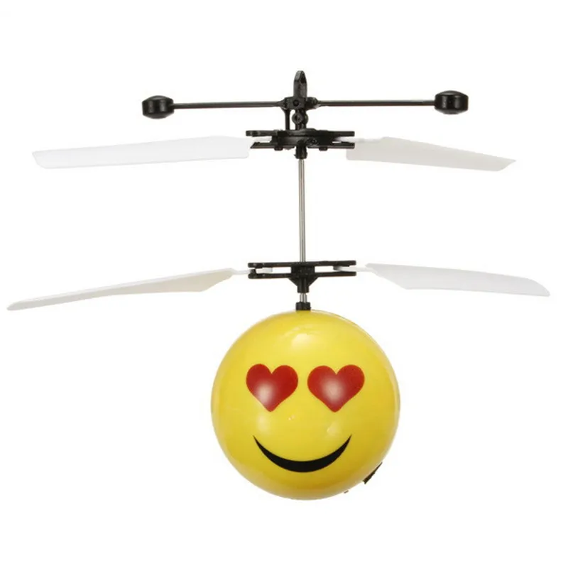 

Antistress Emotion Magic Flying Ball Infrared Induction Flying Flash Disco Smile Magic LED Lamp Ball Helicopter KID Toy RC Drone
