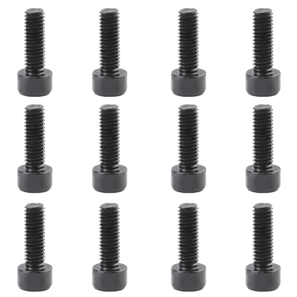 12Pcs Bicycle Water Bottle Cage Bolts M5 Aluminium Alloy Hex Tapping Screws