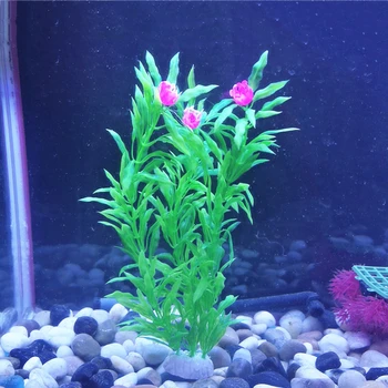 

Green Artificial Flower Simulation Protection Materials Plastic Water Plants For Fish Tank Aquarium Accessories Decoration