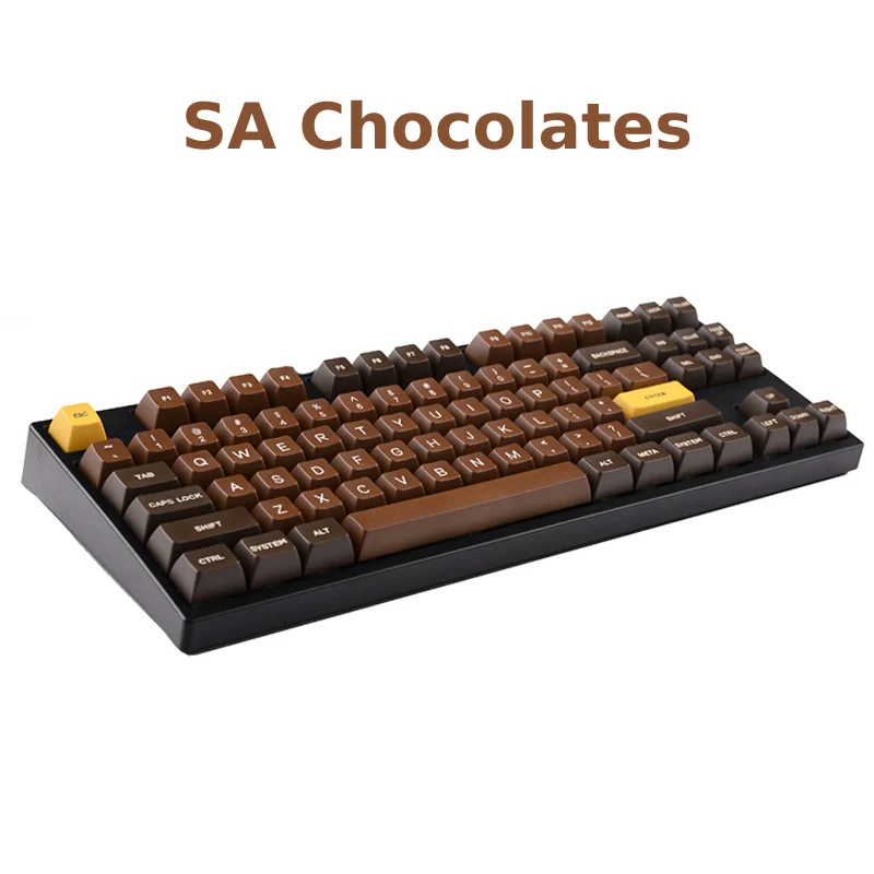 Teclas Mecânicas do Teclado Dye Sublimation SA Perfil Chocolates Giz Miami Night Interruptores mx Pbt Conjunto