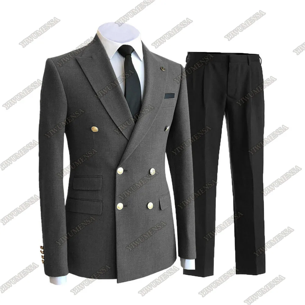 YIWUMENSA Traje Hombre Wedding Suits Formal Business Blazer With Pants Slim Fit Groom Wear 2 Pieces Mens Tuxedo Masculino 2022 men blazer Suits & Blazer