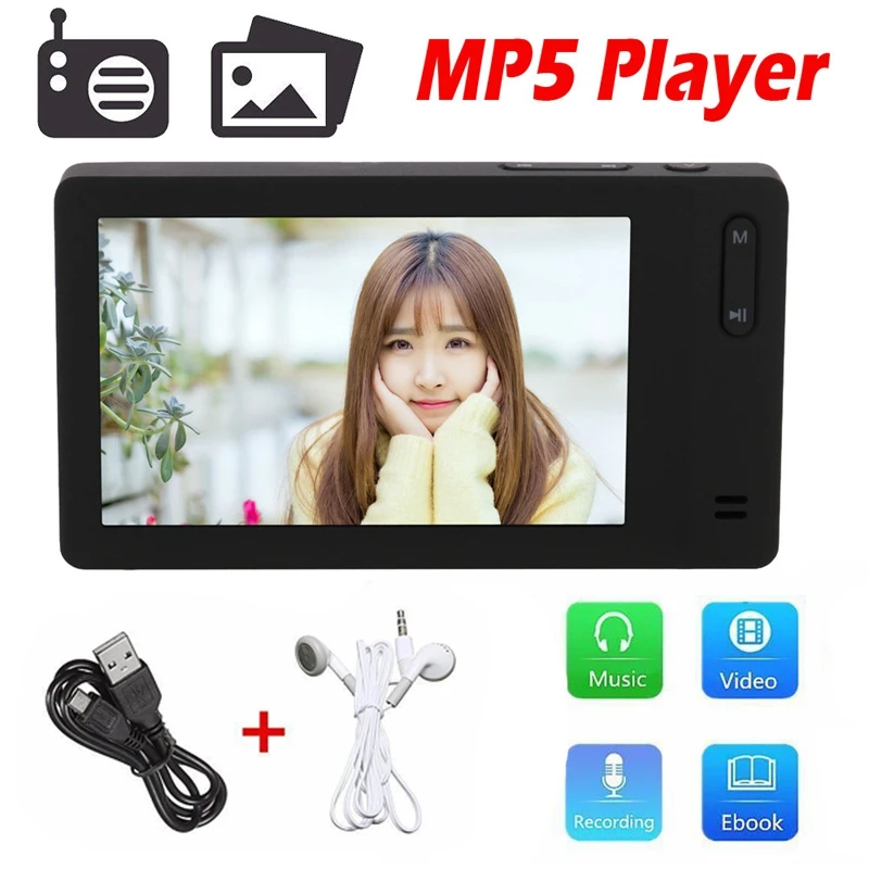 AABB-16G Mp5 Player Hifi Video Music Media Play Mini 3.0-Inch Tft Screen Lcd Screen Fm Radio