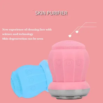 

NEW Silicone Facial Cleansing Brush Waterproof Exfoliating Facial Cleansing Brush Blackhead Acne Removal Heating And Cleansing