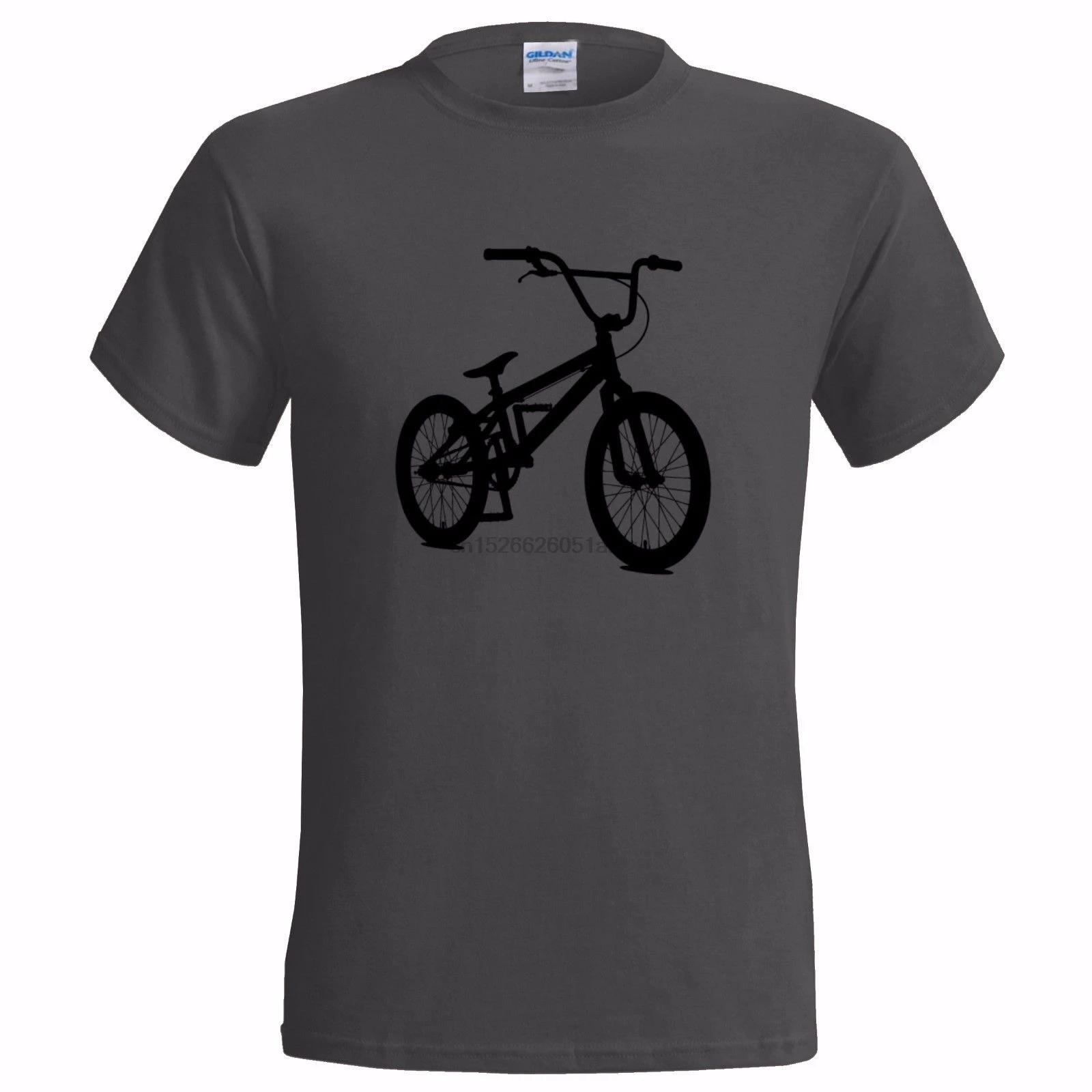 BMX силуэт Мужская футболка велосипед трюк Цикл Фристайл Дешевые оптом футболки