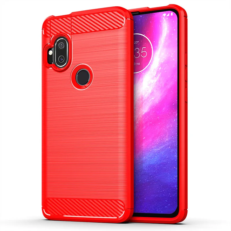 Для Moto One Hype чехол защитный чехол матовый карбоновый узор ТПУ Ударопрочный Мягкий чехол для Moto One Hype