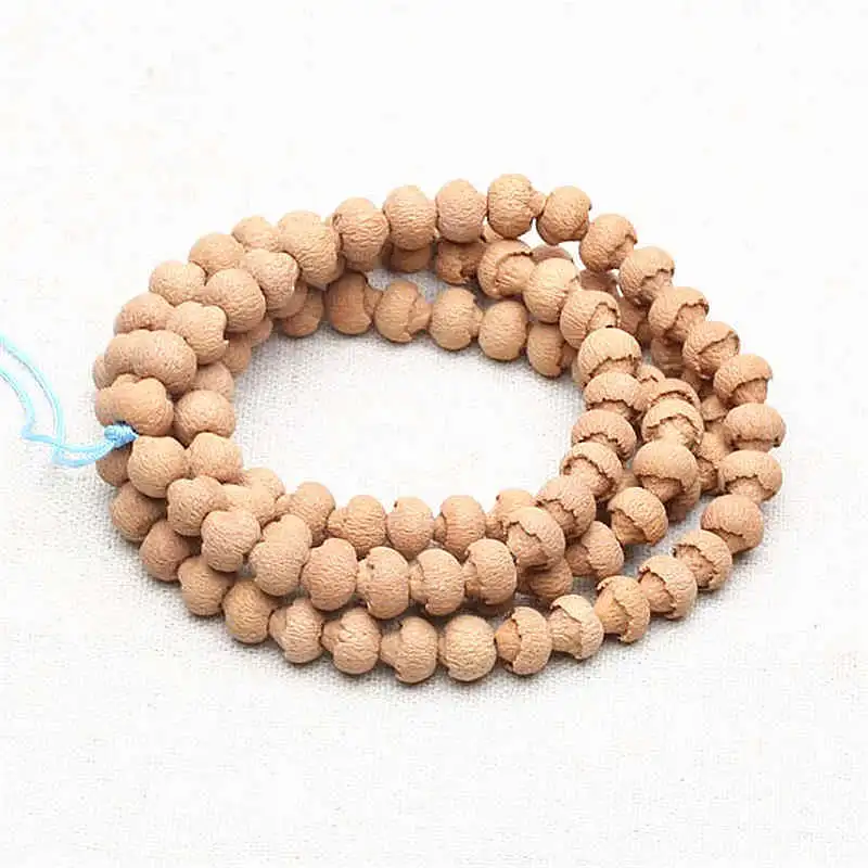 Natural Lotus Bodhi Necklace 108+6 Buddhist Padma Prayer Beads Mala BRO801
