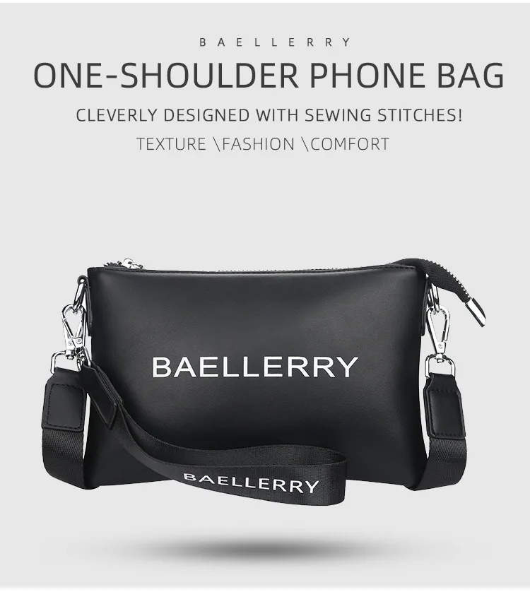 Baellerry, женский кожаный Длинный кошелек на молнии, деловой кошелек для телефона, Большая вместительная сумка-клатч для женщин