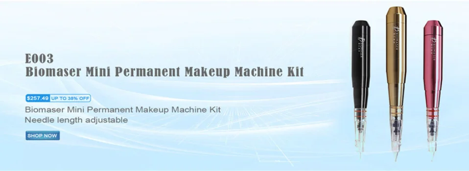 Набор устройств для перманентного макияжа Biomaser P1, 12 В, бессердечный двигатель, 5 режимов, интеллектуальный цифровой сенсорный экран, набор для татуировки