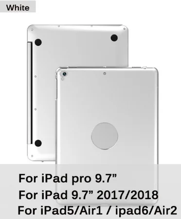White 9.7 inch Топ Флип-клавиатура для Apple iPad 9,7 5-го 6-го поколения Bluetooth клавиатура чехол для iPad mini 12345 iPad Pro 9,7 чехол - Цвет: White 9.7 inch