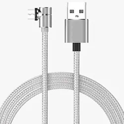 USB кабель 2 м Магнитный светодиодный фонарь налокотник кабели для IPhone6 6s Plus IPhone5 IPad Mini IPhonex Xs Max IPhone6 7 8 оборудование - Цвет: Silver