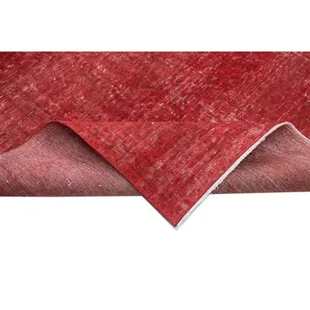 

294x380 Cm Red Handmade Overdyed Large Area Rug-10x12 Ft