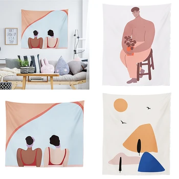 

Couple Wall Tapestry Decoration Hanging Sofa-Cover Yoga Mat Blanket