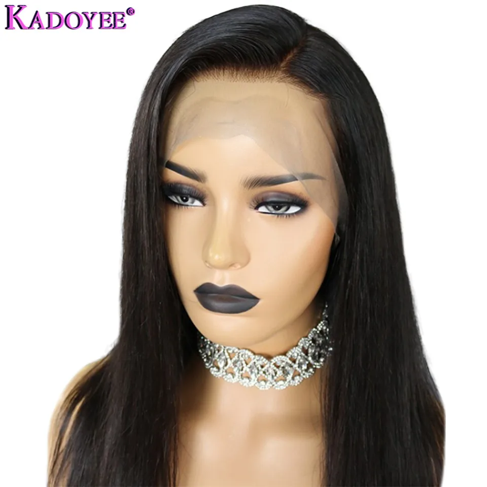 straight human wig