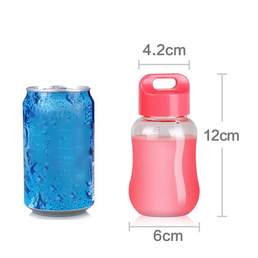 Portable 180ml Colorful Plastic Water Bottle With Measurements For