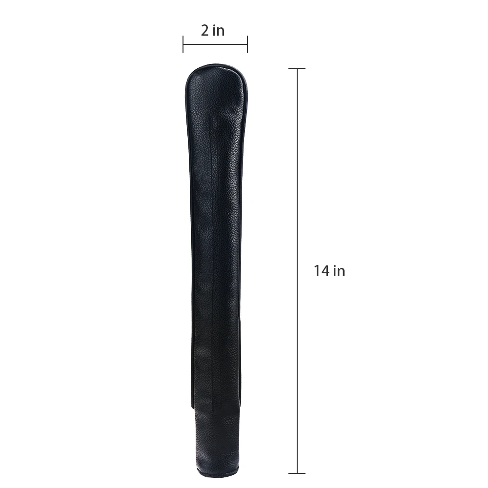 Golf Alignment Stick Covers PU Leather Tour 7 styles simple color with button for 2 sticks or club grip