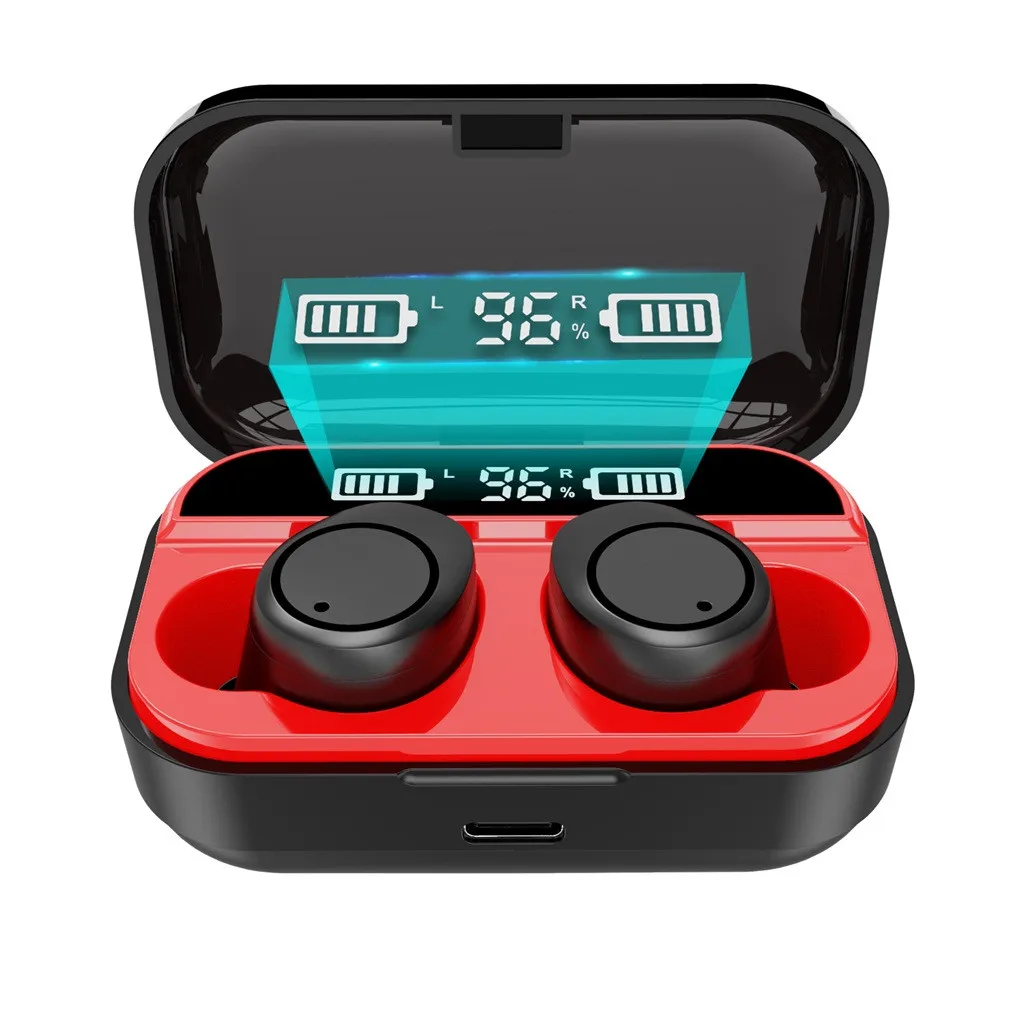 2 xEarphones Bluetooth 5,0 гарнитура Беспроводной наушники Mini стерео наушники гарнитура 800 мАч портативный зарядный чехол