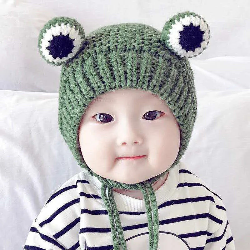 Baby Mädchen Jungen Kinder Hüte Winter Warme Mütze Beanie Crochet Earflap