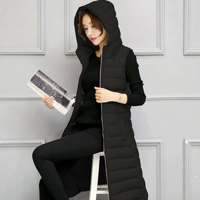 Купить Жилет Женский Длинный С Капюшоном