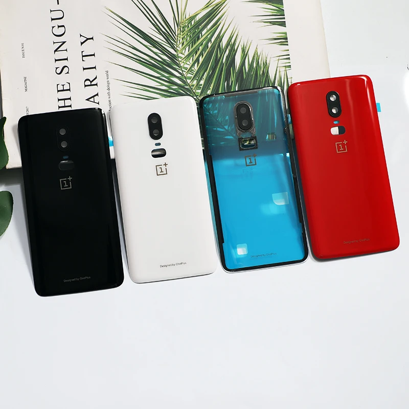 

Oneplus6 Original Housing For Oneplus 6 One Plus 6 Battery Door Real Back Cover Glass Replacement Parts With Camera Glass Glue