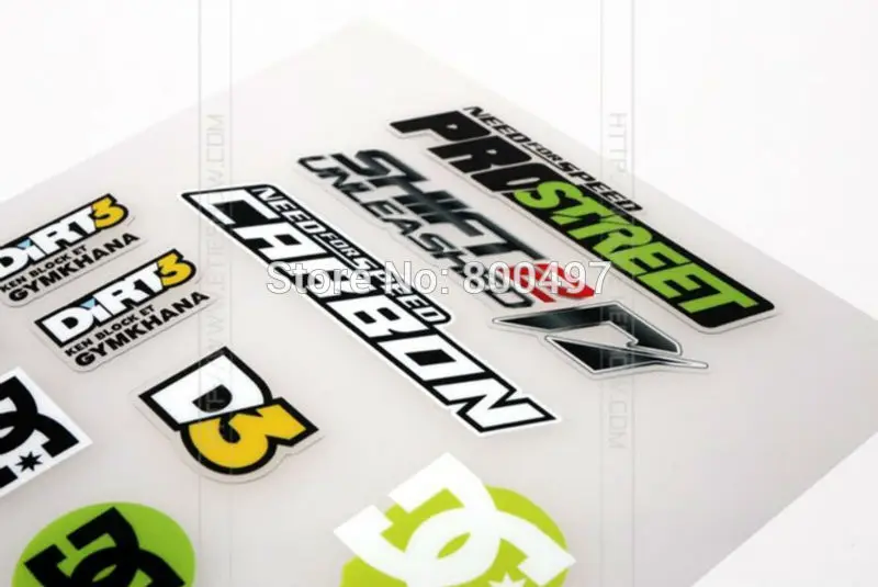 

New Car Styling 3D Need for Speed Ken Block Series Dirt 3 Car Styling Decal Decoration Stickers for Ford Focus Fiesta ST RS