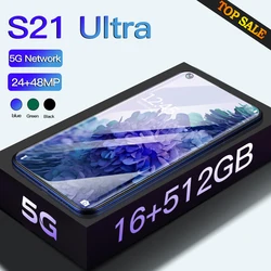 S21 Ultra – Smartphone, Android 2021, 16 go, 7.3 go, 16 + 32MP, téléphone intelligent, écran HD, Version internationale, 512 