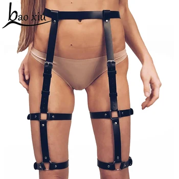 

Sexy Punk women Garter Stocking Leather belt Body Bondage Sculpting Harness Waist Belt Leg Straps Corset Suspenders Dress Belt