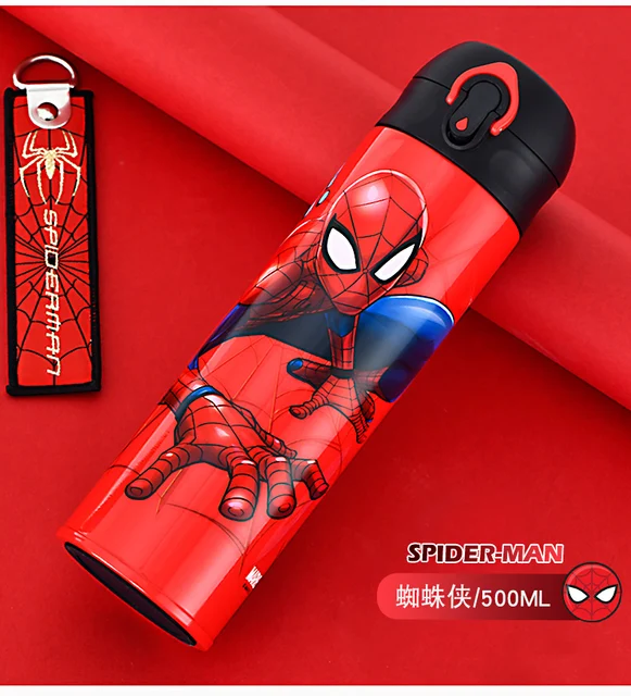 Disney Anime Water Bottle Boys Cartoon Plastic Drinking Cups Spiderman  Children Adult Water Glass 560ml - AliExpress