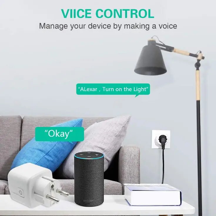 Мини Wifi умная розетка EU power Plug 220V работает с Amazon Alexa Google Home мобильное приложение дистанционное управление
