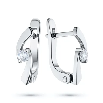 

Silver earrings with diamonds e0601sg05157200