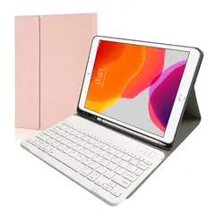 Для iPad 7го поколения A2200 A2198 A2232 10,2 дюймов чехол из искусственной кожи чехол с карандашом и беспроводной Bluetooth клавиатура + пленка