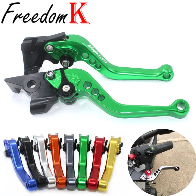 

Для KAWASAKI NINJA 650 650R ninja650 2017 2018 2019 2020 2021 аксессуары для мотоциклов Короткие Рычаги тормозной муфты
