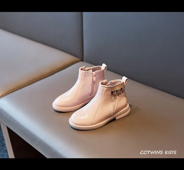 CCTWINS/детская обувь; коллекция года; зимняя детская обувь из искусственной кожи; модные детские ботильоны для девочек; брендовые теплые ботинки для малышей; FB1790
